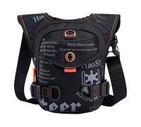 Nylon Drop Leg Bag para Hombres Mujeres Motocicleta Al Aire Libre Muslo Cintura Paquete Multifunción Militar Tactical Bum Belt Pouch Outdoor Camping Ciclismo Armada Negro