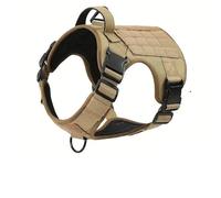 Nylon Nylon Servicio Táctico Militar Arnés De Perro Chaleco con Manejo De Un Cómodo Arnés De Entrenamiento De Perros Transpirable para Perros Medianos A Grandes,Gris,Metro