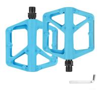 Nylon para pedales de bicicleta, plataforma ancha antideslizante con 20 tachuelas, rodamientos dobles sellados, reflectantes, para ciclismo de montaña, carretera, negro, rojo, azul, verde, morado