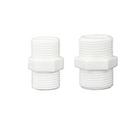 Nylon plástico 1/8 "1/4" 3/8 "1/2" 3/4 "1" BSP rosca macho unión hexagonal igual conector de acoplamiento de tubería acoplador