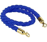 Nylon Queue Crowd Control Line Barrier, Stanchion Rope, 1.3 Inch Thick Hemp Braided, For Wedding Exhibition Ticket Offices(Blue,1.2m/4ft/47inch)