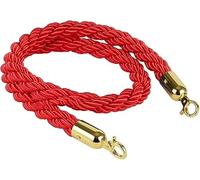 Nylon Queue Crowd Control Line Barrier, Stanchion Rope, 1.3 Inch Thick Hemp Braided, For Wedding Exhibition Ticket Offices(Red,1m/3.3ft/39inch)