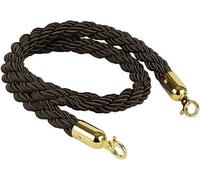 Nylon Queue Crowd Control Line Barrier, Stanchion Rope, 1.3 Inch Thick Hemp Braided, For Wedding Exhibition Ticket Offices(Black,0.9m/3ft/36inch)