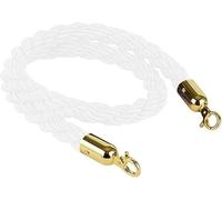 Nylon Queue Crowd Control Line Barrier, Stanchion Rope, 1.3 Inch Thick Hemp Braided, For Wedding Exhibition Ticket Offices(White,0.9m/3ft/36inch)