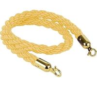 Nylon Queue Crowd Control Line Barrier, Stanchion Rope, 1.3 Inch Thick Hemp Braided, For Wedding Exhibition Ticket Offices(Yellow,1m/3.3ft/39inch)