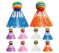 Nylon Rainbow Bádminton - Bádminton Nylon Shuttlecock Set | Kit De Bádmintons Colorido, Accesorios Deportivos De Colores Brillante Para El Parque De Juego, Casa, Gimnasio, Balcón Y Jardín