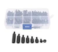 Nylon Screw Assortment Kit | 180Pcs M3 Black Hex Standoffs/Nuts/Screws | Oxidation Protected & Non - Conductive | Electronics / 3D Printing/Office Equipment