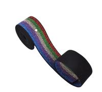 Nylon Spandex Elastic Webbing Band,Leopard Print & Colored Stripes,Sewing Material,DIY Handmade Strap,Headband Accessory(TLD04A-1piece,2yards)