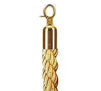 Nylon Stanchion Ropes for Shopping Malls Small Areas Sports Fields and Party Entrances,Barrier Rope,Multiple Colors(Yellow,120in(304.8cm))