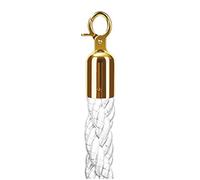 Nylon Stanchion Ropes for Shopping Malls Small Areas Sports Fields and Party Entrances,Barrier Rope,Multiple Colors(White,120in(304.8cm))