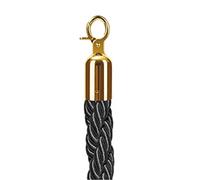 Nylon Stanchion Ropes for Shopping Malls Small Areas Sports Fields and Party Entrances,Barrier Rope,Multiple Colors(Black,120in(304.8cm))