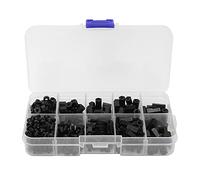 Nylon Standoff Kit | 300 Pcs M3 Screws, Nuts & Spacers | Non - Oxidizing Fasteners for Electronics / 3D Printing/DIY Projects (Black M3 nylon screws 300 pieces/box)
