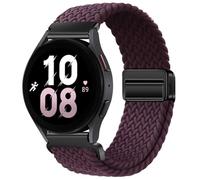 Nylon Strap 20mm Compatible with Huawei Watch GT2 GT3 42mm, Samsung Galaxy Watch 7/6/5/4 40mm 44mm 43mm 45mm 46mm, Garmins Vivoactive 5/6/3, Amazfits GTS, Braided Stretchy Magnetic Watch Band Wine Red