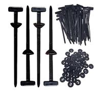 Nylon Universal Cable Tie Buckle 300PCS Heavy Duty Self-Locking Nylon Zip Ties Holder, for Auto Repairing Quick Fix and Hole Fastening(30pcs)