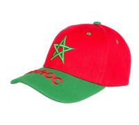 Nyls Creation - Gorra infantil (estrella verde, de fútbol de 6 a 11 años), talla única, color rojo