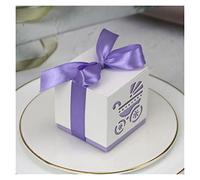 NYMFEA yaoqijie 20/50 / 100pcs Pie Candy Caja Carro Carro Bolsa Dulce Huellas Favoritos Favor Favor Regalo Cajas Ducha Cumpleaños Bautismo Contenedor Lasting (Color : Carriage Purple, Size : 50pcs)