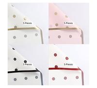 NYMFEA yaoqijie 20 unids/Set 58X58cm Papel Liso de Lunares Papel de Regalo de Flores Materiales de Embalaje Floral Papel Mate Lasting (Color : 40)