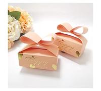 NYMFEA yaoqijie 2020 Nuevo Fiesta de Bodas Favors Favores Caja de Dulces Bow-Knot Estilo Fiesta de cumpleaños Bolsas Embalaje Cajas de Regalo de Caramelo Lasting (Color : Rosa, Size :