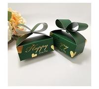 NYMFEA yaoqijie 2020 Nuevo Fiesta de Bodas Favors Favores Caja de Dulces Bow-Knot Estilo Fiesta de cumpleaños Bolsas Embalaje Cajas de Regalo de Caramelo Lasting (Color : Verde, Size :