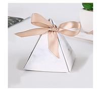 NYMFEA yaoqijie 25 / 50pcs Triángulo marzón Chocolate Caja de Caramelo Regalos Caja Embalaje cumpleaños Navidad Fiesta Favor decoración de la Boda Lasting (Color : Marbling, Size : 25pcs)
