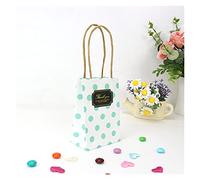 NYMFEA yaoqijie 50pc Bolso de Regalo pequeño Caliente con manijas de Recuerdos Caja de Regalo Embalaje Decoraciones de Fiesta de cumpleaños Bolsa Lasting (Color : Dot Black Label, Size