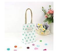 NYMFEA yaoqijie 50pc Bolso de Regalo pequeño Caliente con manijas de Recuerdos Caja de Regalo Embalaje Decoraciones de Fiesta de cumpleaños Bolsa Lasting (Color : Dot White Label, Size