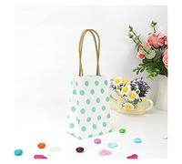 NYMFEA yaoqijie 50pc Bolso de Regalo pequeño Caliente con manijas de Recuerdos Caja de Regalo Embalaje Decoraciones de Fiesta de cumpleaños Bolsa Lasting (Color : Green Dot, Size : 12x