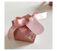 NYMFEA yaoqijie Caja de Regalo Diamante Forma de Papel Cajas de Caramelo Caja de envasado de Chocolate Favores de Boda for huéspedes Fiesta de cumpleaños Lasting (Color : Pink 2, Size : 100 PCS)