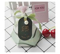 NYMFEA yaoqijie Caja de Regalo Fords de Boda Favores Chocolate Blanco Caja de Pirámide Forma Pink Cajas for Embalaje Cajas de Dulces for Regalos Lasting (Color : Green2, Size : 100 PCS)
