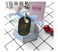 NYMFEA yaoqijie Caja de Regalo Fords de Boda Favores Chocolate Blanco Caja de Pirámide Forma Pink Cajas for Embalaje Cajas de Dulces for Regalos Lasting (Color : Blue2, Size : 100 PCS)