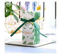 NYMFEA yaoqijie Nueva Caja Cinta de Boda favores decoración y Cajas de Dulces for Suministros de Fiestas de cumpleaños Lasting (Color : Verde, Size : 50 PCS)