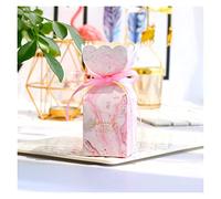 NYMFEA yaoqijie Nueva Caja Cinta de Boda favores decoración y Cajas de Dulces for Suministros de Fiestas de cumpleaños Lasting (Color : Grau, Size : 20 PCS)