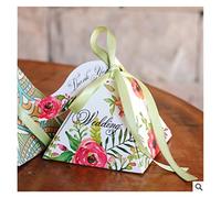 NYMFEA yaoqijie Pirámide Cajas de Caramelo Favores de Boda Caja de Regalo Favor de Bodas Favor de decoración 100pcs / Lot Lasting (Color : Verde)