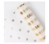 NYMFEA yaoqijie Rollo de Papel for Envolver Flores de 50CMX5Y, Suministros Florales for Flores Frescas, Embalaje de Ramo de floristería de Malla Lasting (Color : Bianco)