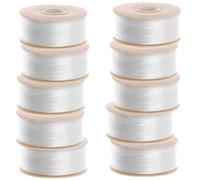 Nymo 10 Bobbins of 64 Yards Size D White Nylon Beading Thread for Delica Beads