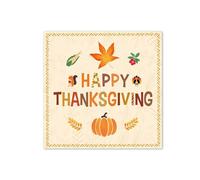 Nymora 20 Stück Servietten Thanksgiving Deko Herbst servietten 33x33 cm mit Ahornblättern, Kürbis und Ernte Motiven - Party Zubehör für Tischdeko