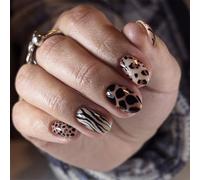 Nymora 24 Stück Gradient Pink Press On Nails Kurz, Künstliche Nägel mit Weißem Farbverlauf, Glänzende Fake Nails, Full Cover Acrylic Nails, Falsche Nägel zum Aufkleben, Perfekt für Herbst/Winter