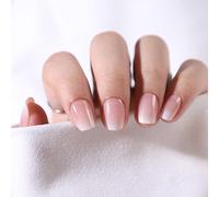 Nymora 30 StückFrench Nails - Kurze Quadratische Press On Nägel, French Nails Weiß-Rosa Farbverlauf, Künstliche Fingernägel zum Aufkleben mit mit Zubehör Set