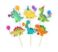 Nymora 36 piezas Dinosaurier-Cupcake-Topper, adorno de pastel de dinosaurio para Geburtstagsparty-Dekoration, fiesta de bebé, tema de Rex - Dinosaurier-Kuchendekorationen, accesorios de fiesta de dino