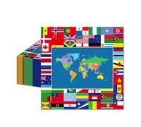 Nymora 40 Stück Flaggen Papierserviette, Flaggen der Welt 33 x 33 cm für Internationale Party Tischdekoration