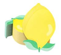 Nymora 50 Stück Zitronen Servietten, Lemon Napkins in Zitronenform, Gelb für Sommer Tischdeko Geburtstag Gartenparty