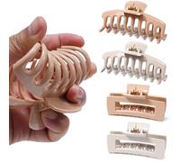 Nymora Cozy Cloud Clip: 4 clips de pelo de silicona suaves, flexibles y antideslizantes, gran agarre para mujeres, Squishy Hair Claw Clips (Blanco Rosa)