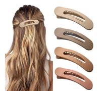Nymora Haarklammer Flach - 4er Set Entenschnabel Haarspangen Damen, Flache Haarklammern für Starken Halt, Rutschfest für Dickes & Dünnes Haa