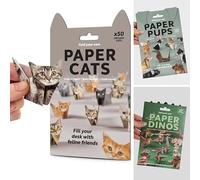 Nymora Kit DIY de Papel de Origami Gatos, 50 Hojas | Kit de Manualidades 3D Paper Cats para Figuras de Animales (Perro/Dinosaurio), Kit de Origami para Plegar, Decoración de Mesa