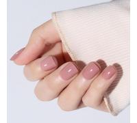 Nymora Press on Nails Kurz - 30 pcs Helle Rosa Fake Nägel, Quadratisch Kurz, Gel Nägel zum Aufkleben - Wiederverwendbar mit Kleber & Feile