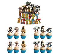 Nymora Set Italian Brainrot de 13 Piezas: 13 Toppers de Pastel con Motivos de Tung Tung Tung Tung Sahur & Tralalero Tralala - Decoración para Niños y Adultos a partir de 6 Años