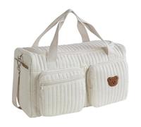 Nymora Wickeltasche für Geburt & Unterwegs, Große Baby-Tasche für Mama mit Bärenabdruck, 48x22x26 cm, Vielseitige Wickeltasche für Krankenhaus, Reisen & Kinderwagen
