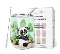 NymphFable 350ml Panda Taza de viaje aislada Taza de viaje Thermos Cafe Taza termo de doble pared