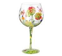 NymphFable Copa de Vino Mariposa Flor Copas Gin Tonic Pintado a Mano 20oz Regalos de Cumpleaños Personalizados para Mujeres Amigas