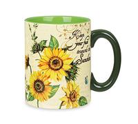 NymphFable Taza de Girasol Tazas de Cafe Tazas Personalizada con Mango Taza te Ceramica Regalo Original 550ml